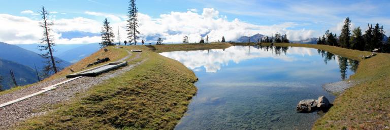 Der Spiegelsee am Fulseck ist ein ideales Ziel für Familien.