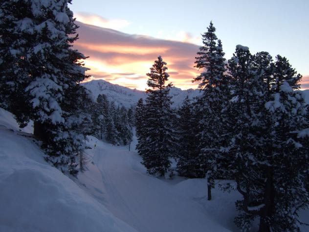 Abendstimmung am Weg zur Graukogelhütte