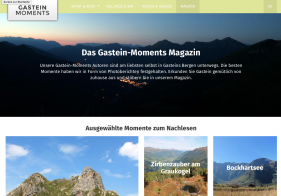 Im Gastein Moments Magazin findet man ausführliche Photostories aus Gastein