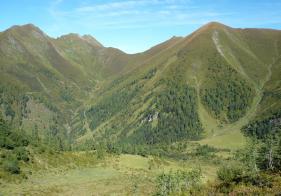 Blick auf die Schmalzscharte und den Tennkogel