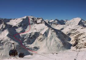 Blick auf die Schareck Ostflanke vom Skigebiet Sportgastein.