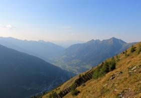 Der Ausblick Richtung Norden auf Bad Hofgastein