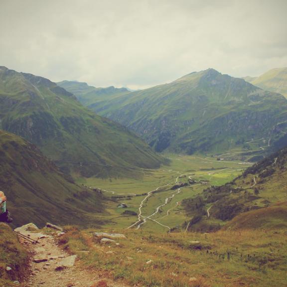 Am Weg zur Hagenerhütte. Blick zurück nach Sportgastein