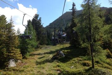 Mit dem Sessellift auf den Graukogel