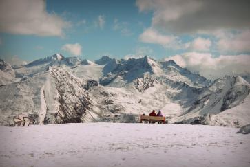 Am Gipfel ist es bereits winterlich!